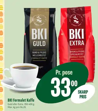 Min Købmand BKI Formalet Kaffe tilbud