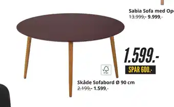 My Home Skåde Sofabord Ø 90 cm tilbud