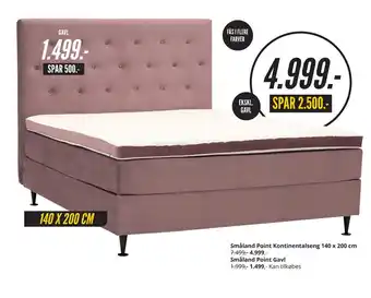 My Home Småland Point Kontinentalseng 140 x 200 cm tilbud