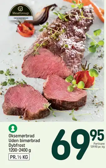Oksemørbrad Uden bimørbrad Dybfrost 1200-2400 g