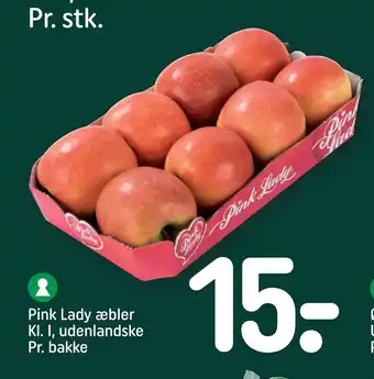 REMA 1000 Pink Lady æbler Kl. I, udenlandske Pr. bakke tilbud