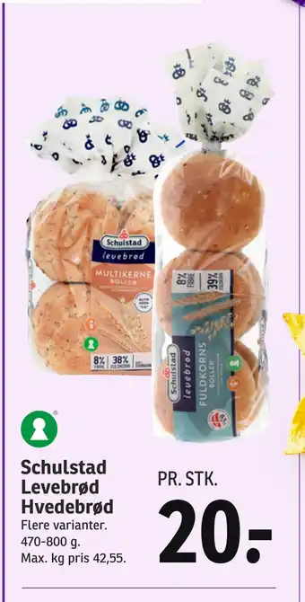 SPAR Schulstad Levebrød Hvedebrød tilbud