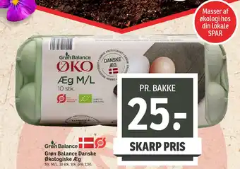SPAR Grøn Balance Danske Økologiske Æg tilbud