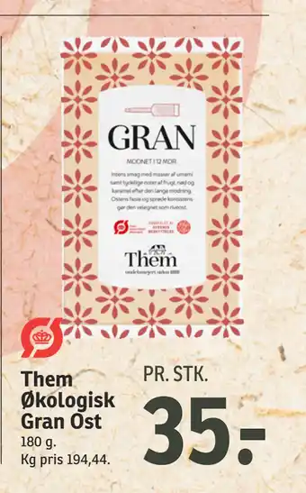 SPAR Them Økologisk Gran Ost tilbud