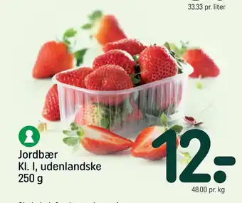 REMA 1000 Jordbær Kl. I, udenlandske 250 g tilbud
