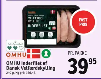 SPAR OMHU Inderfilet af Dansk Velfærdskylling tilbud