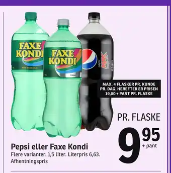 SPAR Pepsi eller Faxe Kondi tilbud