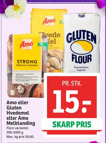 SPAR Amo eller Gluten Hvedemel eller Amo Melblanding tilbud