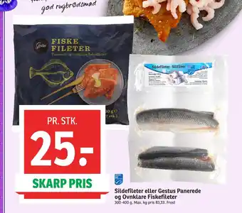 SPAR Sildefileter eller Gestus Panerede og Ovnklare Fiskefileter tilbud