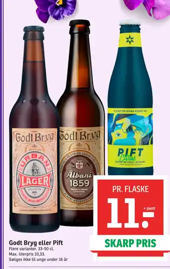 SPAR Godt Bryg eller Pift tilbud
