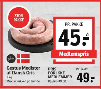 SPAR Gestus Medister af Dansk Gris tilbud