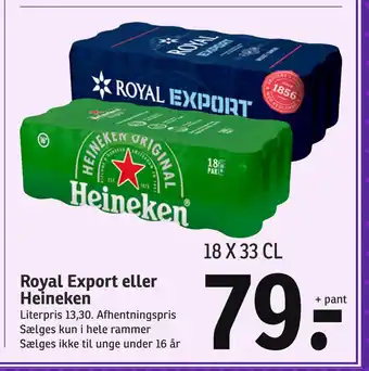 SPAR Royal Export eller Heineken tilbud
