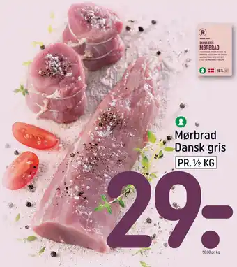 REMA 1000 Mørbrad Dansk gris tilbud