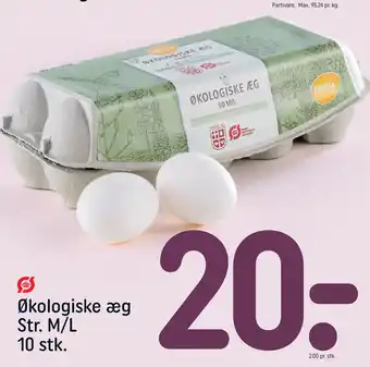 REMA 1000 Økologiske æg Str. M/L 10 stk tilbud
