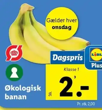 Lidl Økologisk banan tilbud