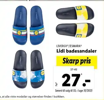 Lidl Lidl badesandaler tilbud