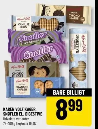 Løvbjerg KAREN VOLF KAGER, SNØFLER EL. DIGESTIVE tilbud