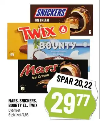Løvbjerg MARS, SNICKERS, BOUNTY EL. TWIX tilbud