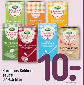 REMA 1000 Karolines Køkken sauce 0.4-0.5 liter tilbud
