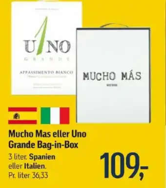 Føtex Mucho Mas eller Uno Grande Bag-in-Box tilbud