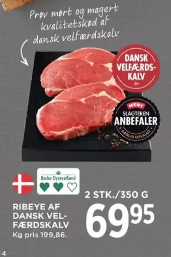 MENY RIBEYE AF DANSK VEL-FÆRDSKALV tilbud