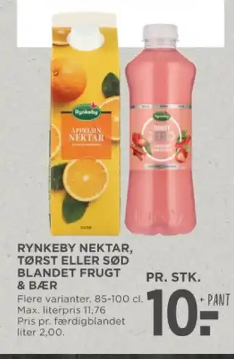 MENY RYNKEBY NEKTAR, TØRST ELLER SØD BLANDET FRUGT & BÆR tilbud