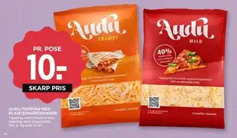 MENY AUDU TOPPING MED PLANTEINGREDIENSER tilbud