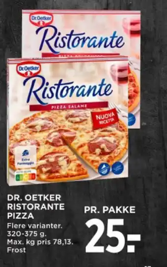 MENY DR. OETKER RISTORANTE PIZZA tilbud