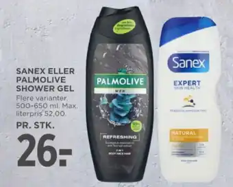 MENY SANEX ELLER PALMOLIVE SHOWER GEL tilbud