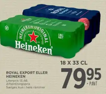 MENY ROYAL EXPORT ELLER HEINEKEN tilbud