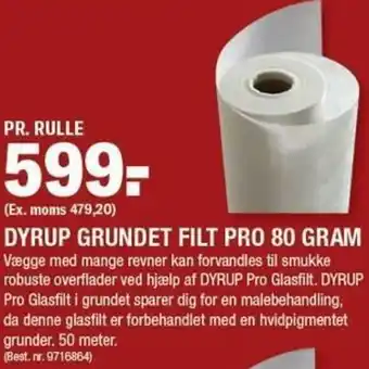 Stark Dyrup Grundet Filt Pro 80 Gram tilbud