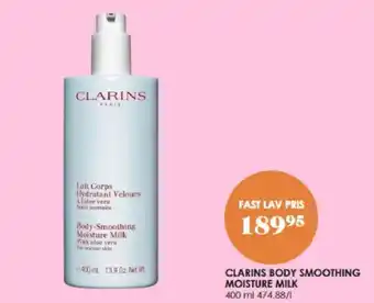 Matas CLARINS BODY SMOOTHING MOISTURE MILK tilbud