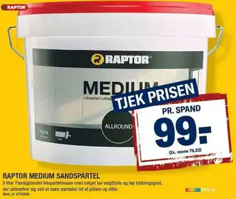 Stark Raptor Medium Sandspartel 9 Liter tilbud