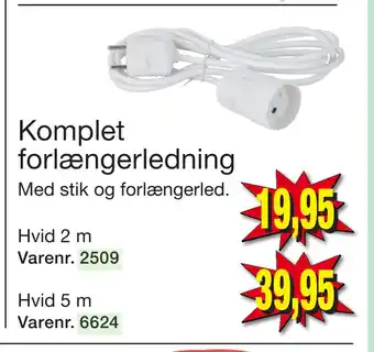 Komplet forlængerledning