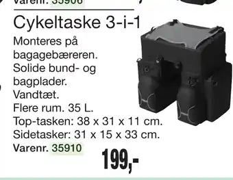 Harald Nyborg Cykeltaske 3-i-1 tilbud