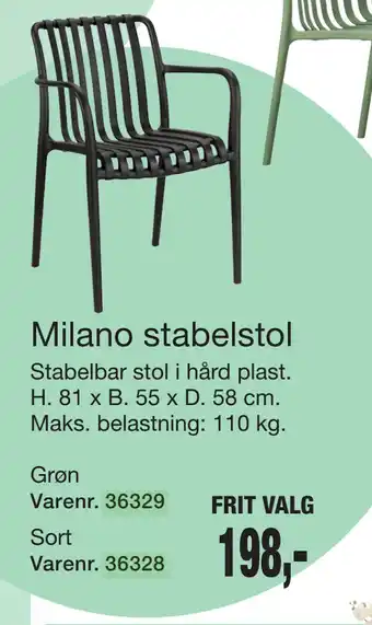 Harald Nyborg Milano stabelstol tilbud