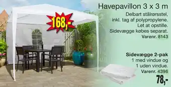 Harald Nyborg Havepavillon 3 x 3 m tilbud