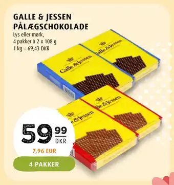 Scandinavian Park GALLE & JESSEN PÅLÆGSCHOKOLADE tilbud