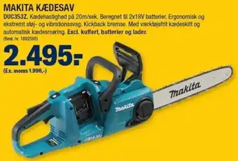 Stark Makita Kædesav DUC353Z tilbud