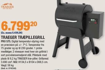 Stark Traeger Træpillegrill tilbud
