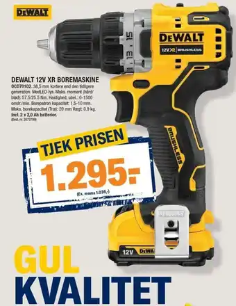 Stark Dewalt 12V XR Boremaskine DCD701D2 tilbud