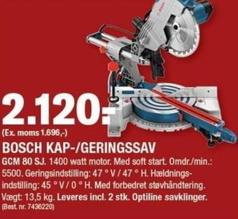 Bosch Kap-/Geringssav