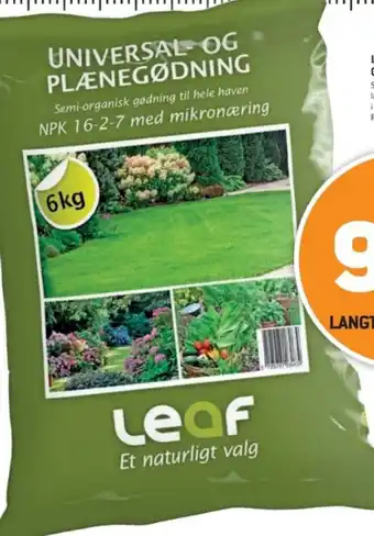 XL-BYG LEAF UNIVERSAL- OG PLÆNEGØDNING tilbud