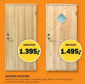 XL-BYG SWEDOOR UDHUSDØR tilbud