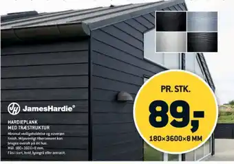 XL-BYG HARDIEPLANK MED TRÆSTRUKTUR tilbud