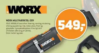XL-BYG WORX MULTIVÆRKTØJ 20V tilbud