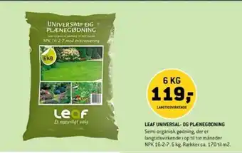 XL-BYG LEAF UNIVERSAL- OG PLÆNEGODNING tilbud