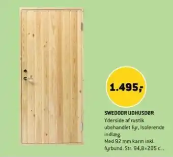 XL-BYG SWEDOOR UDHUSDØR tilbud