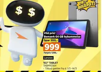 Power 10,1" TABLET TABM10364 tilbud