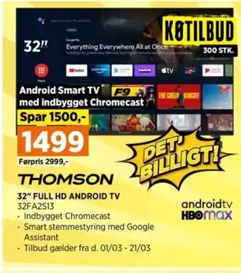 Power 32" FULL HD ANDROID TV 32FA2S13 tilbud
